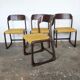 Suite de 4 chaises Baumann Traineau