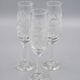 6 Vintage-Style Crystal Champagne Flutes, 1960s Style