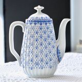 Large 1909 Oscar Shaller Fleur de Lys Porcelain Coffee Pot