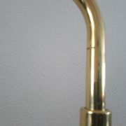Lampadaire Métalarte en métal doré années 80