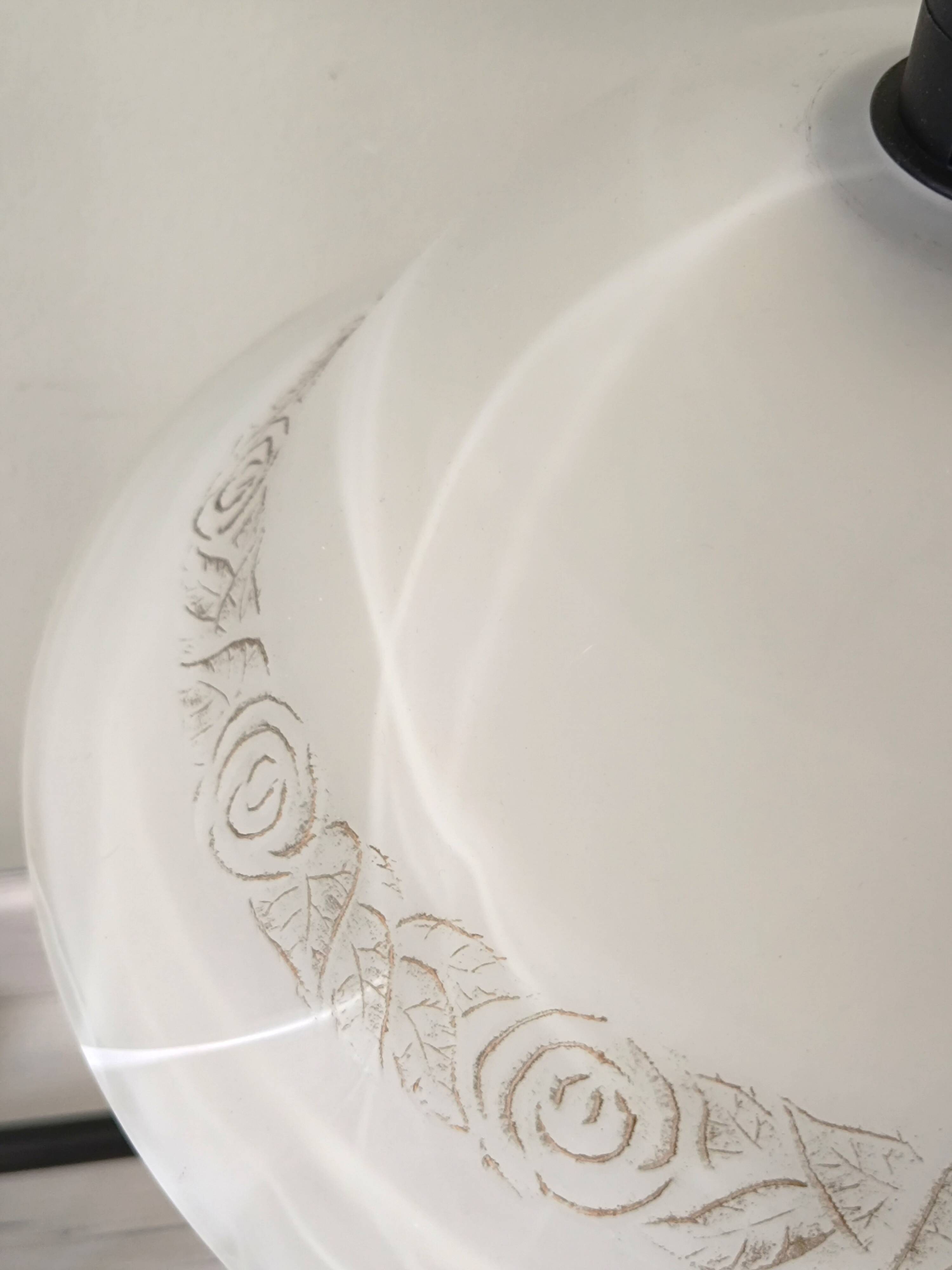 Pair of glass paste chandeliers