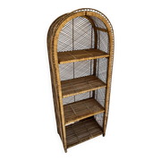 wicker bookshelf