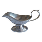 Saucière casque en métal argenté vintage