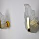 Pair of "leaf" wall lamps by Carl Fagerlund, Murano glass, Germany, 1970