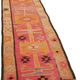 Turkish Handwoven Vintage Herki Kilim 82 cm x 312 cm