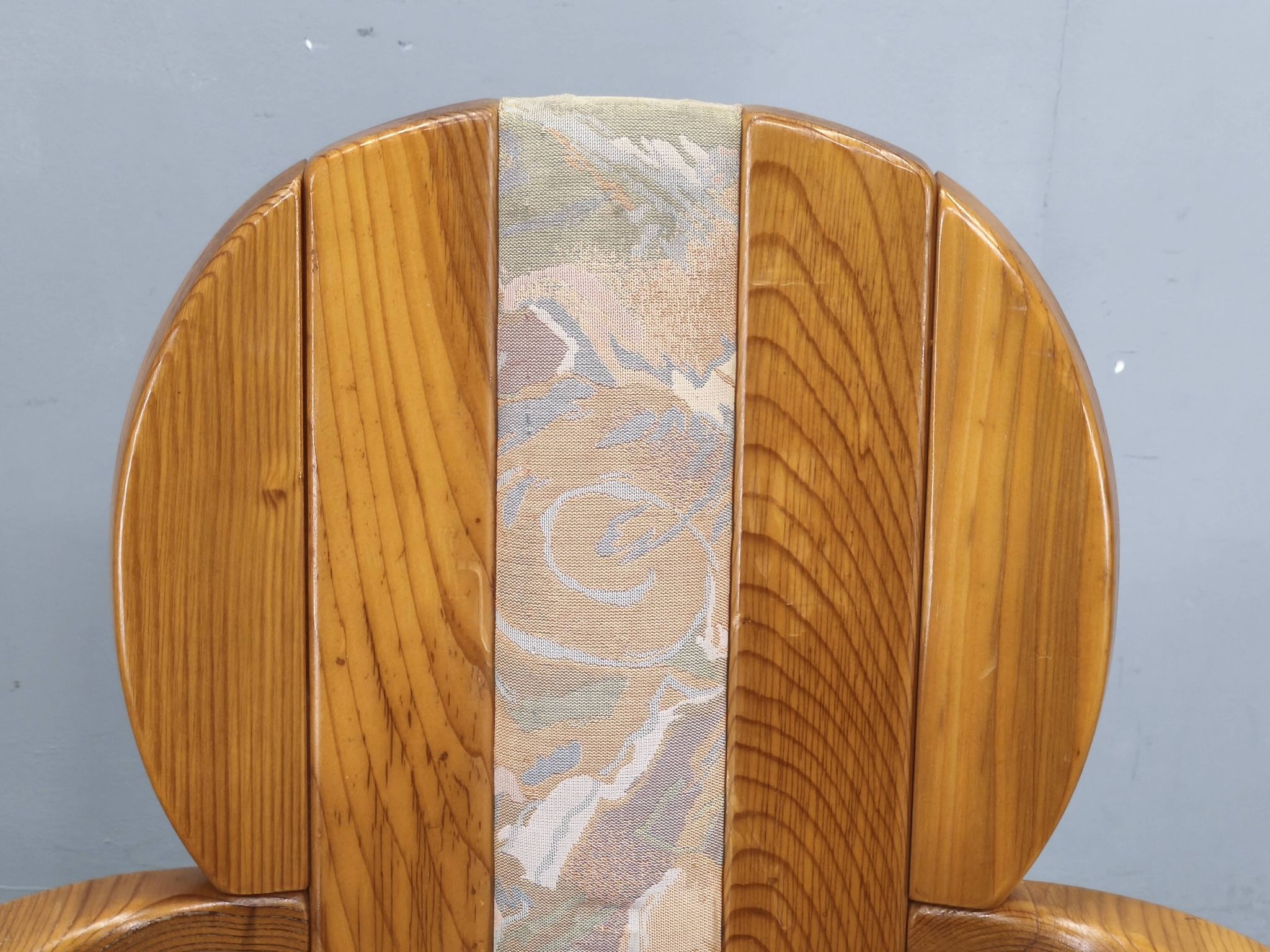 Set of 8 Czech Postmodern Pine Dining Armchairs, 1970s