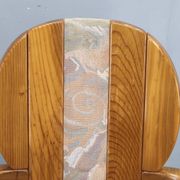 Set of 8 Czech Postmodern Pine Dining Armchairs, 1970s