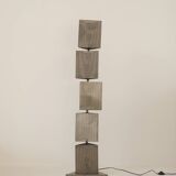 Lampadaire 5 feux mobiles Moderniste en métal perforé Circa 1980