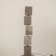 Modernist 5-light movable floor lamp in perforated metal, circa 1980