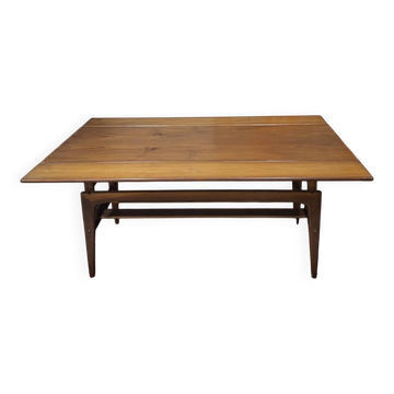 Metamorphic dining / coffee table in teak by Kai Kristiansen, Denmark 1960s