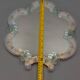 Italian Venetian Murano light blue and opalescent glass wall mirror, 1950s