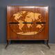20thc italian stylised "map of the world" cabinet c.1950