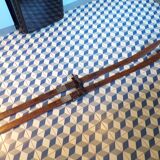 Paire de skis anciens en bois L=197cm