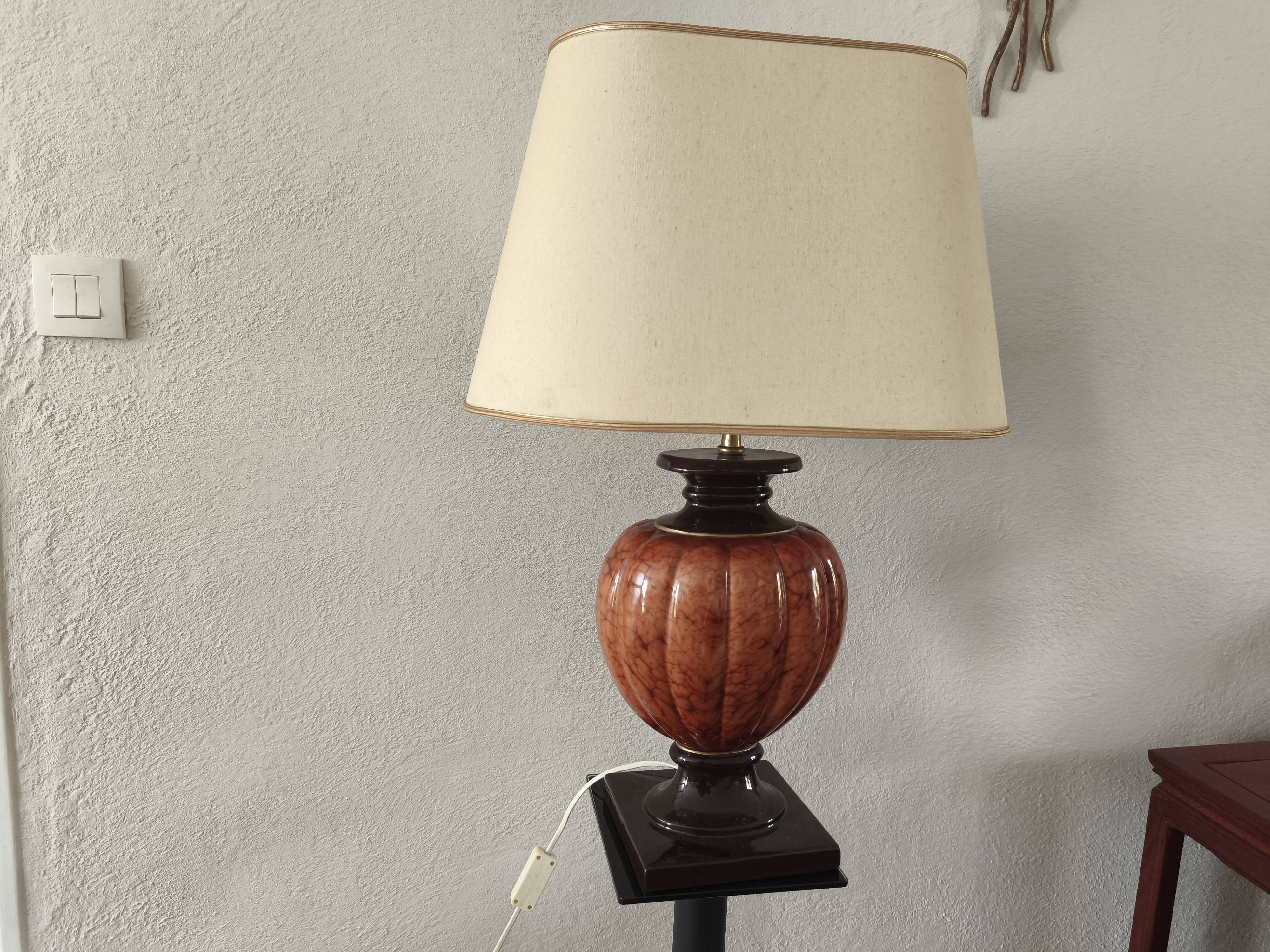 Ceramic lamp with original shade