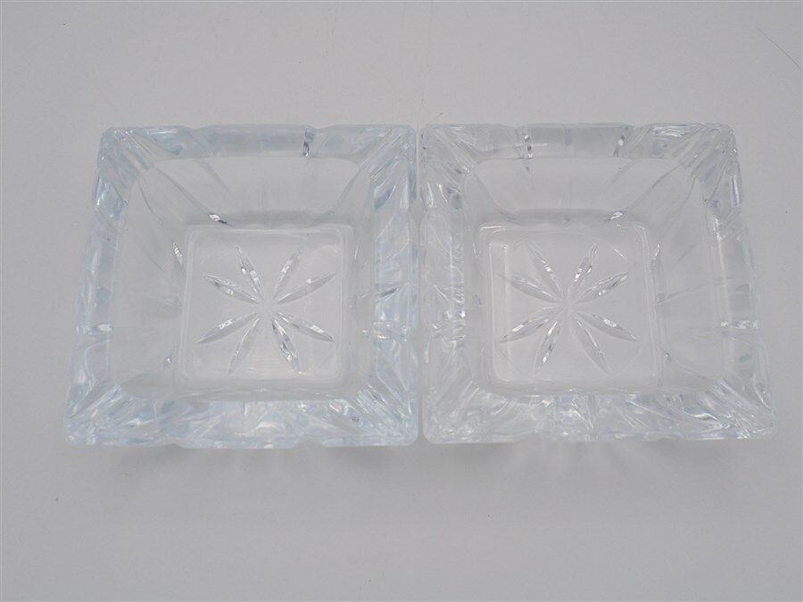 Pair of Crystal ashtrays
