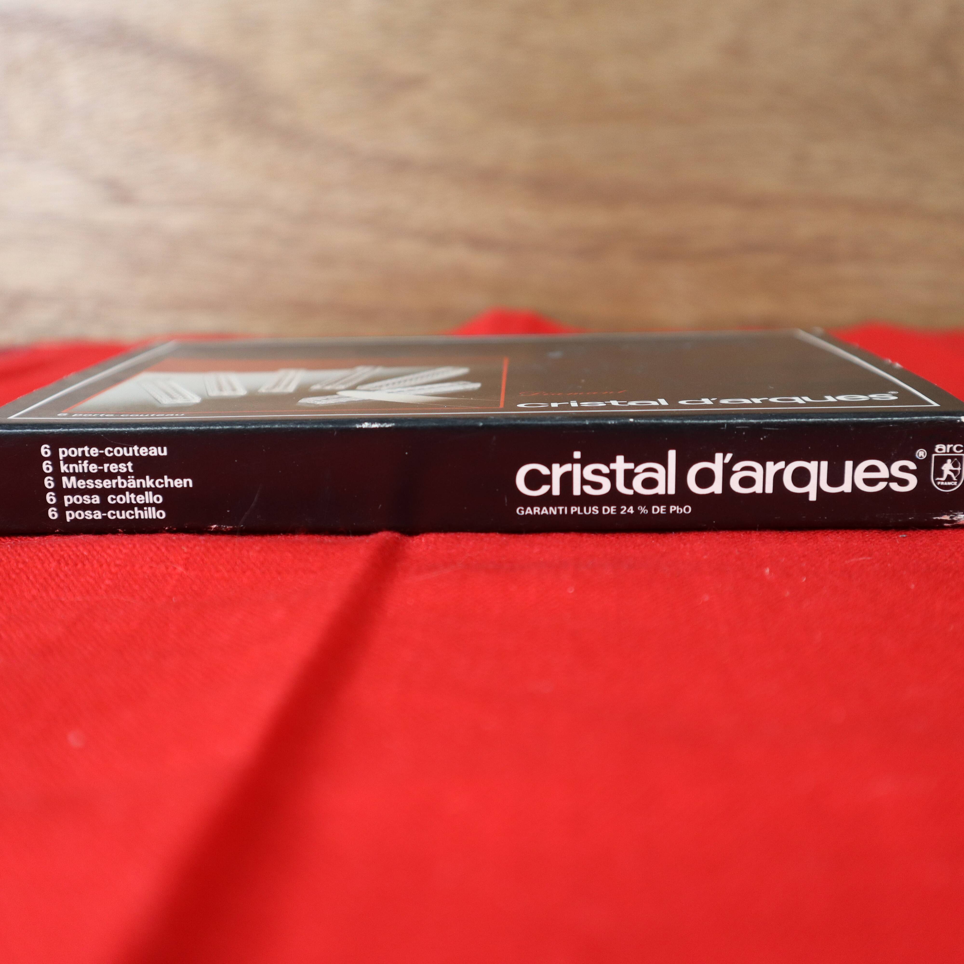 6 "diamond" knife holders in Arques crystal