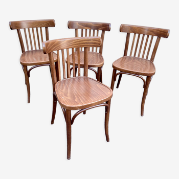 Set of 4 chairs boistrot coffee bentwood 1970