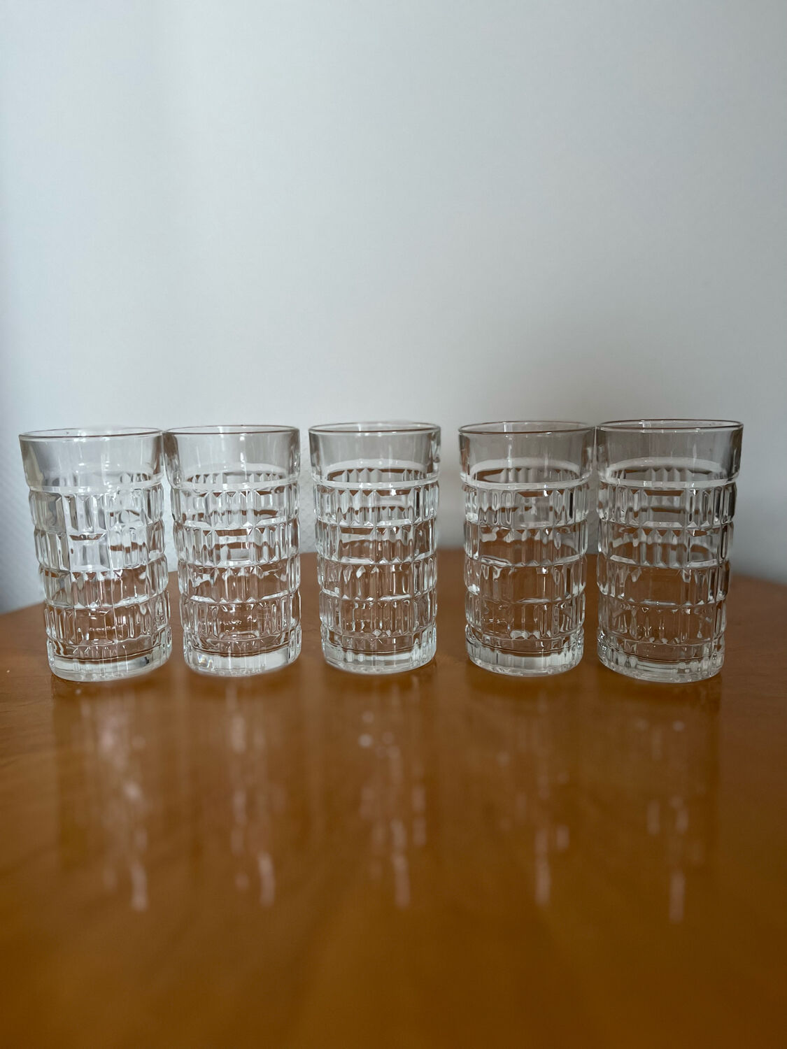 Transparent vintage whisky glasses
