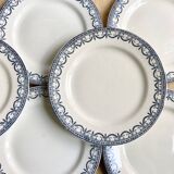 6 flat iron earth plates from Salins, 19th century