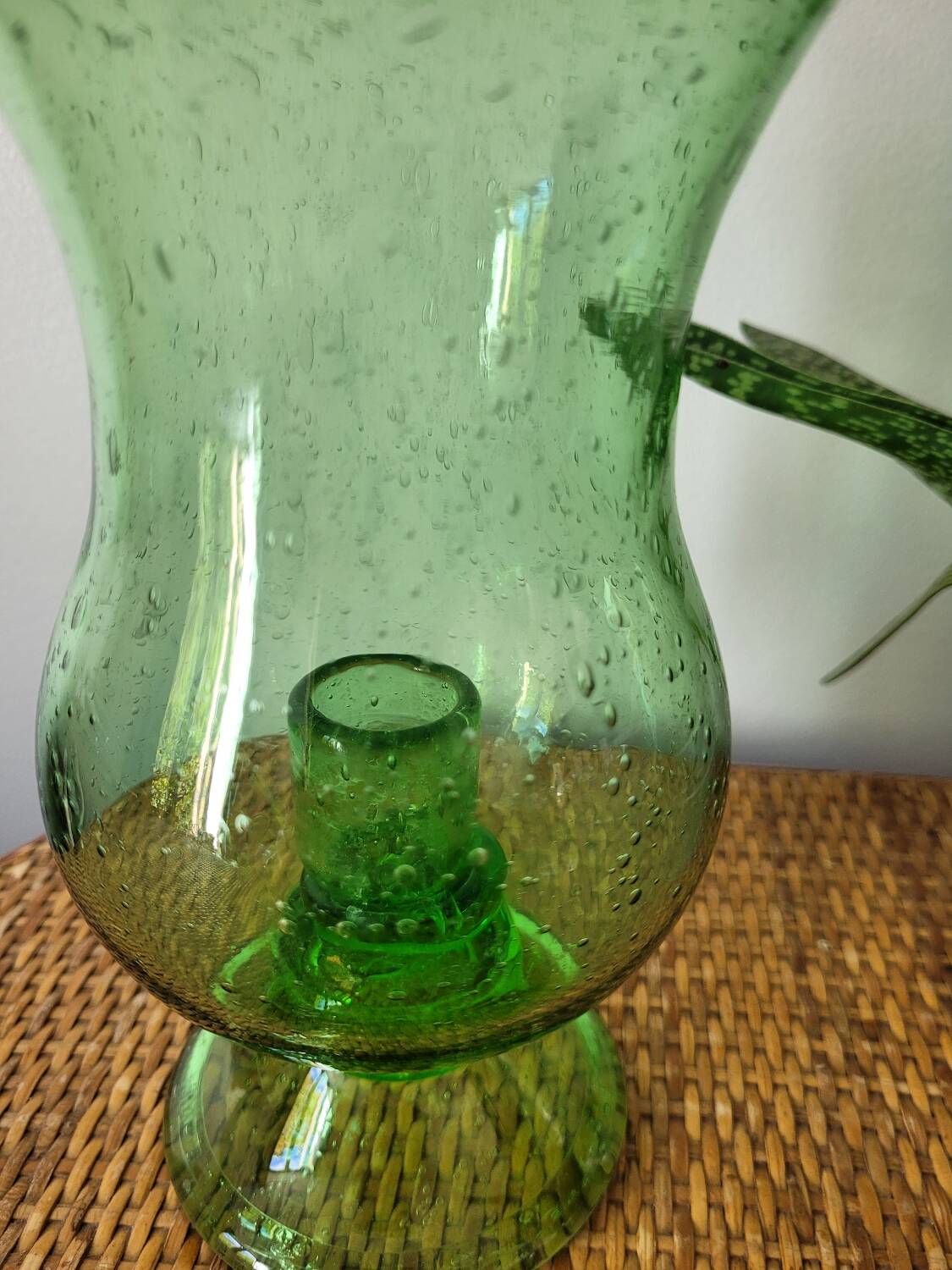 Biot bubble glass candle holder