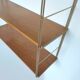 Vintage wall shelf gold metal and wood