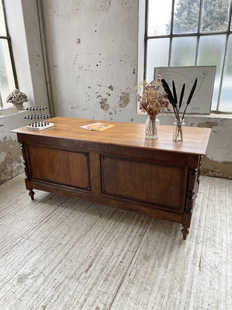 Comptoir en chêne drapier chêne 1900