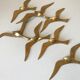 Lot de 7 oiseaux laiton vintage 1960