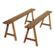 Paire de bancs de ferme 150 cm