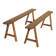 Paire de bancs de ferme 150 cm