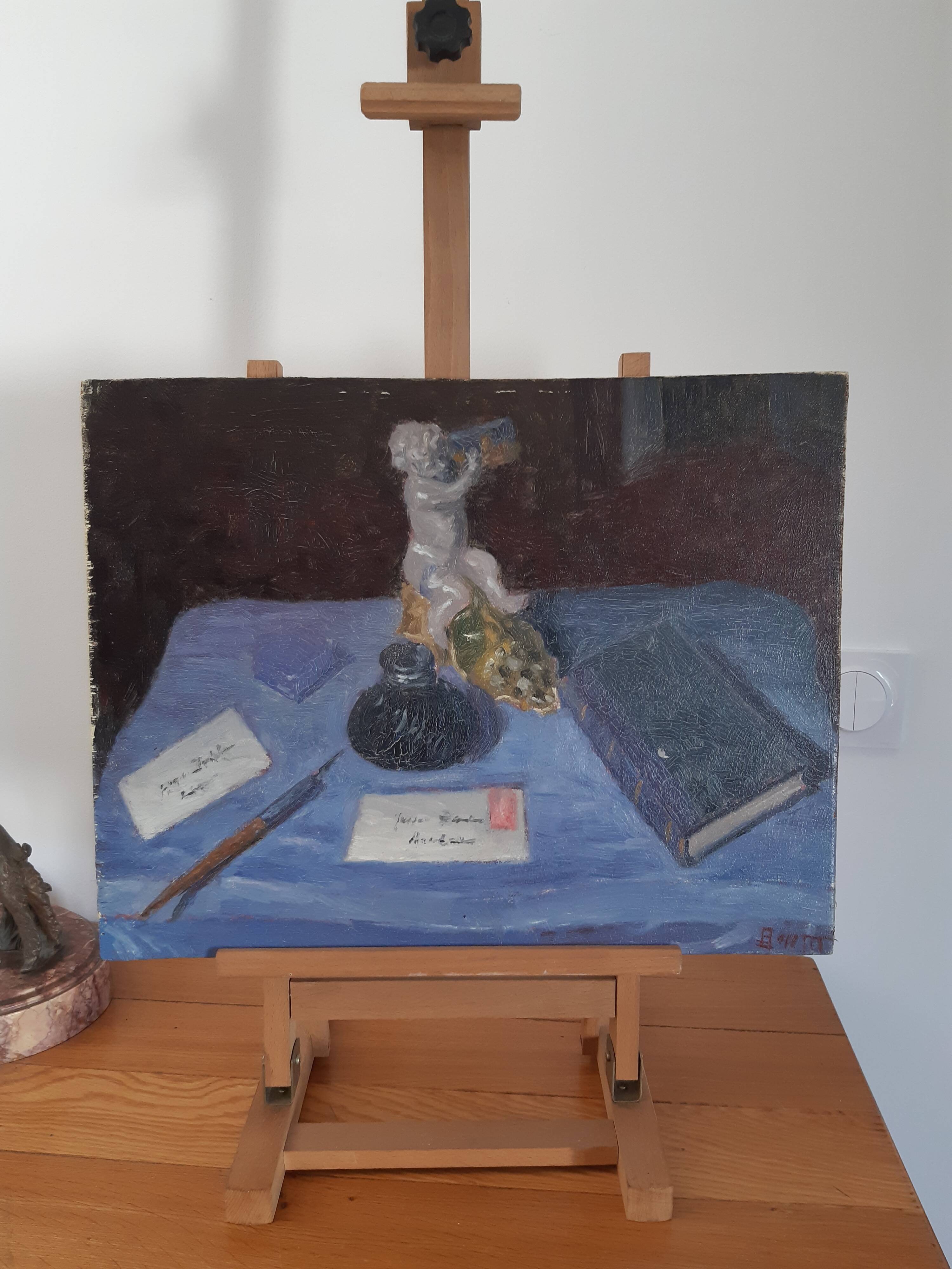 Oil table. Dead Nature to the letter. Circa 50