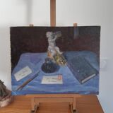 Oil table. Dead Nature to the letter. Circa 50
