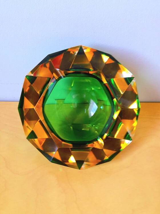 Murano glass ashtray, Flavio Poli, 1970s