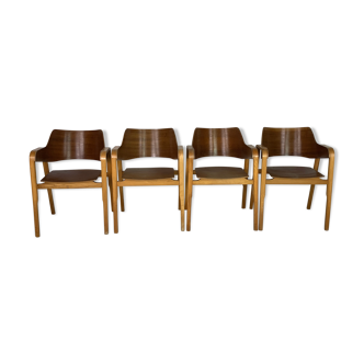 Ensemble de 4 chaises britanniques des années 1950 par Eric Lyons pour Packet Furniture