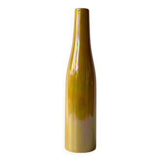 Iridescent yellow ceramic soliflore vase 34cm