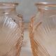 Paire de vases art déco verre rosé