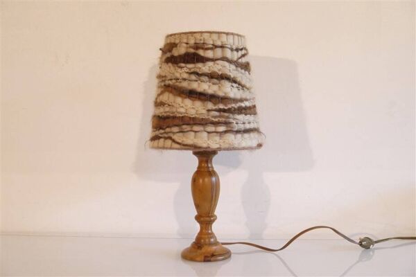 Lampe vintage en olivier 1960