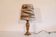 Vintage olive wood lamp 1960