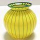 Art Deco Yellow and Green Glass Vase in the style of Josef Hoffmann, Austri