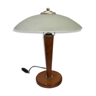 Lampe champignon en verre dépoli Lumess années 70/80