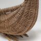 Zoomorphic basket bird, wicker braided vintage