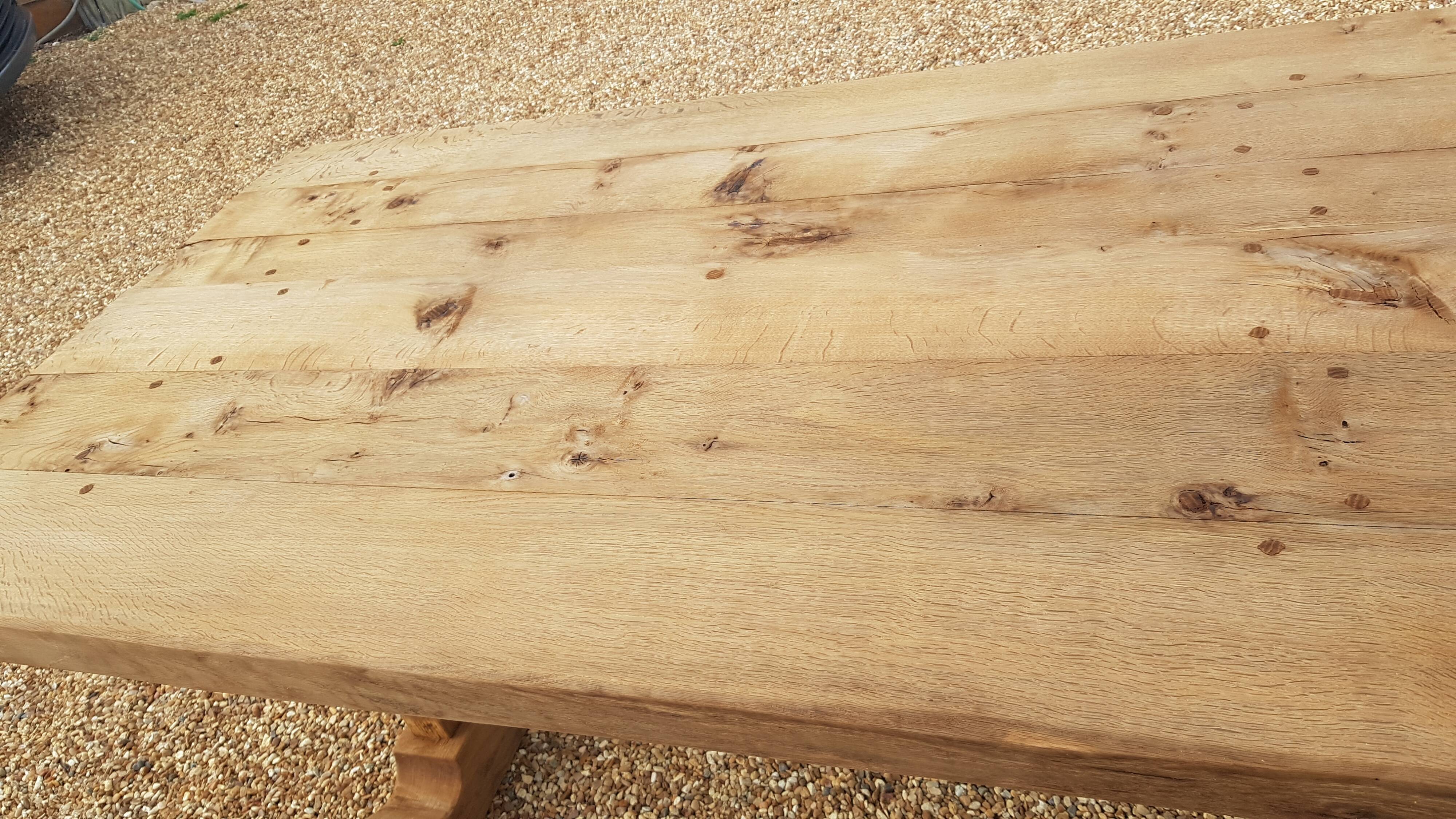 Monastery style table in solid oak