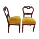 Chaises acajou et velours début XXéme