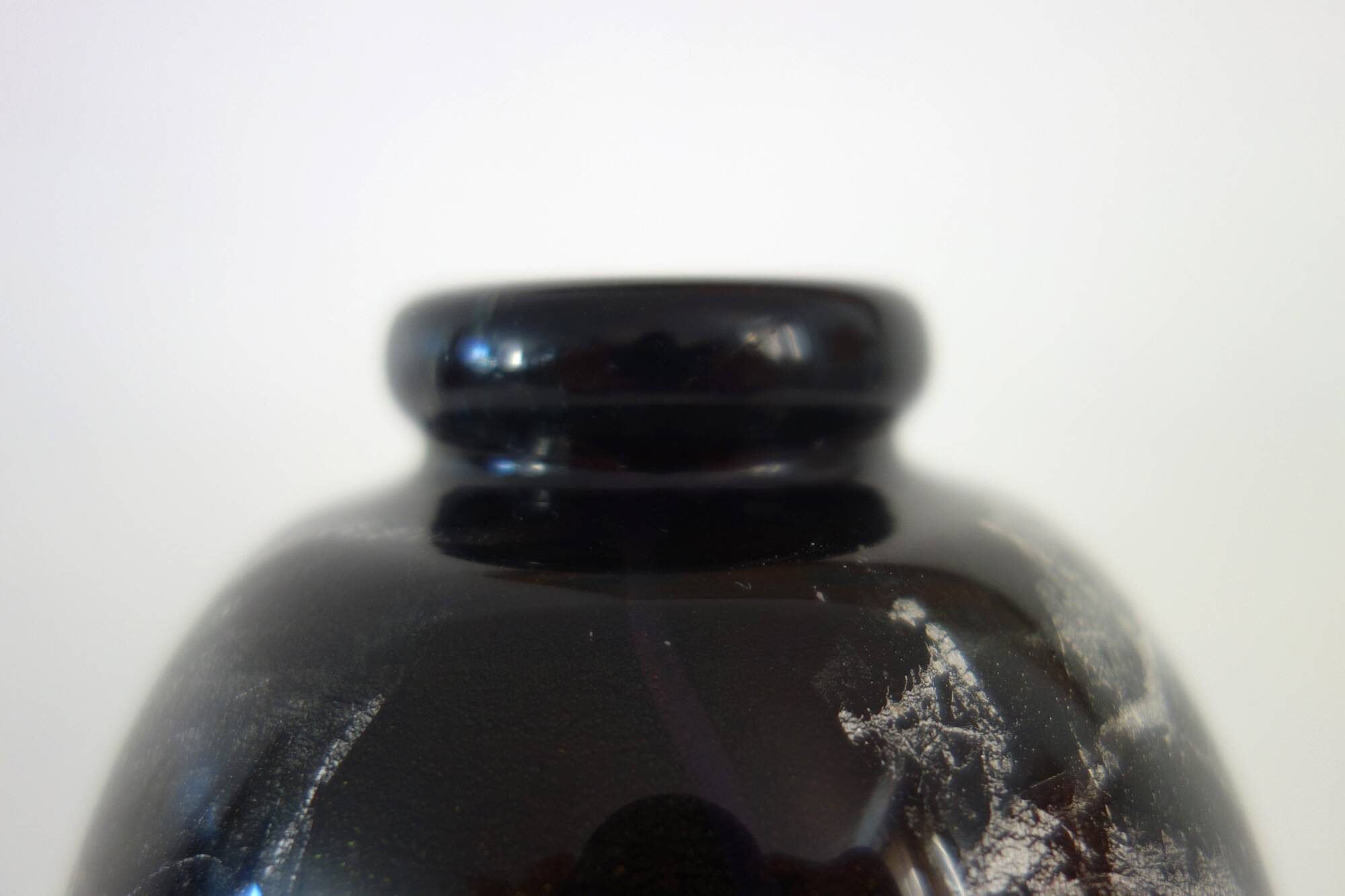 Blown glass vase by Raymond Branlé, Biot, France