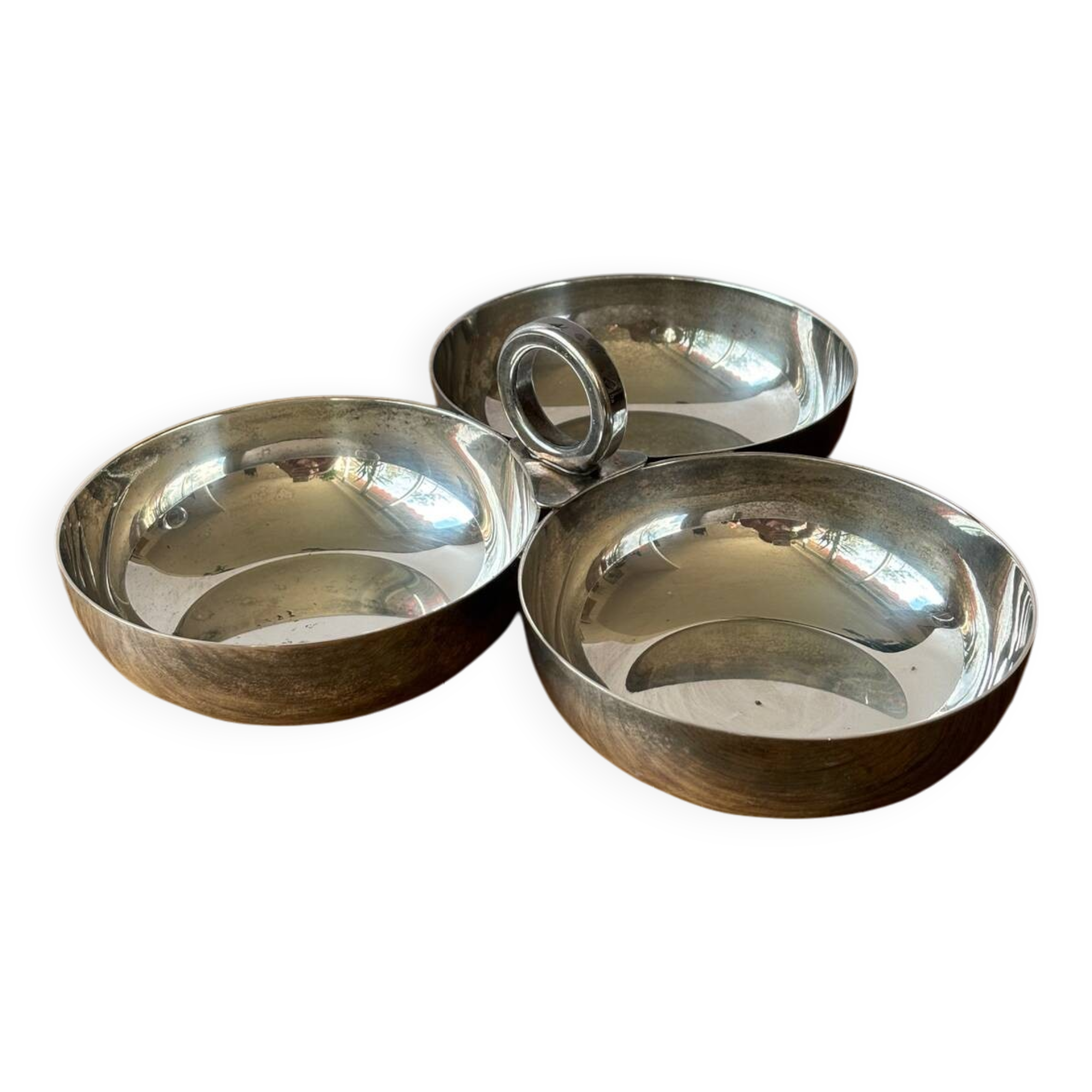 Vintage silver metal aperitif server
