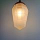 Art Deco pendant light in frosted faceted glass, 1920s