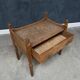 Vintage Oak Bedside Table with Brass Handle by Henning Kjærnulf, 1950s