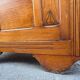 /Art Deco wardrobe with mirror in carved solid oak from the 20s/30s