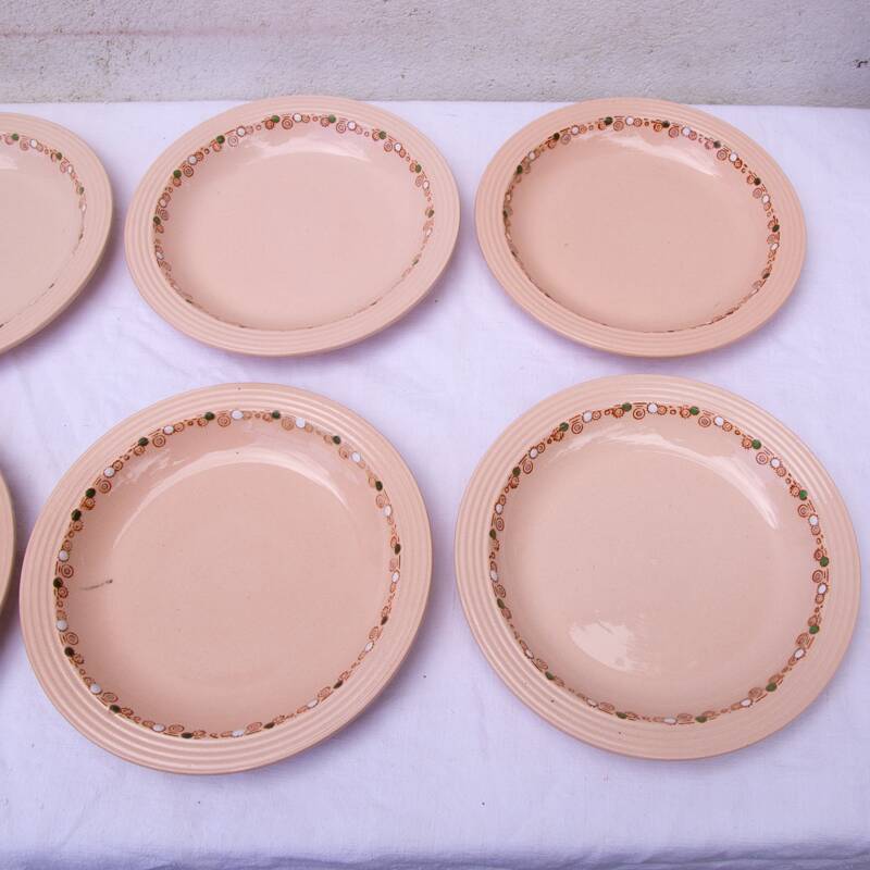 6 Betty Longwy soup plates