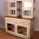 Burmese teak merchant's counter with original white patina.