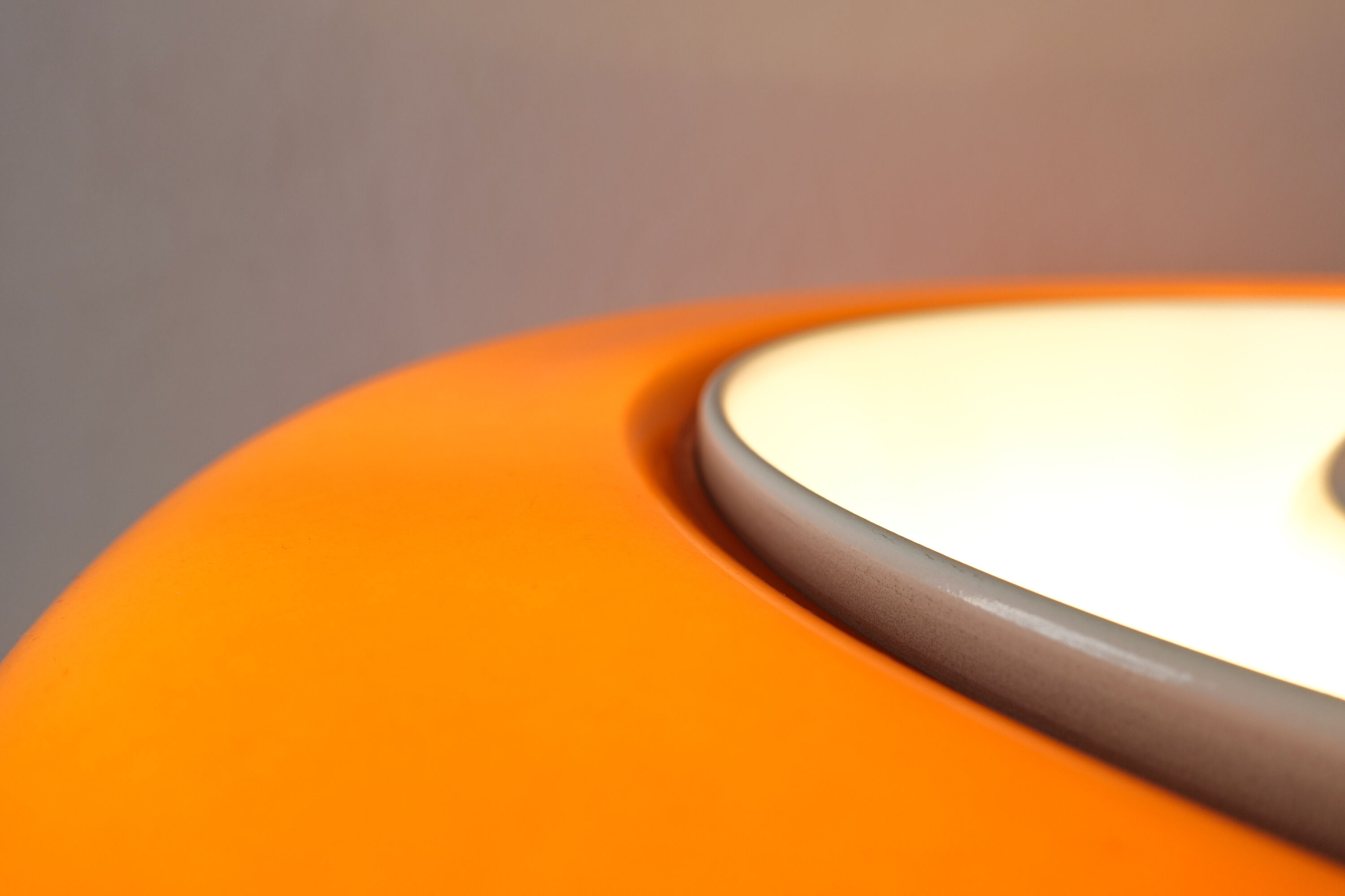 Floor Lamp Chrome and Orange, 1970's